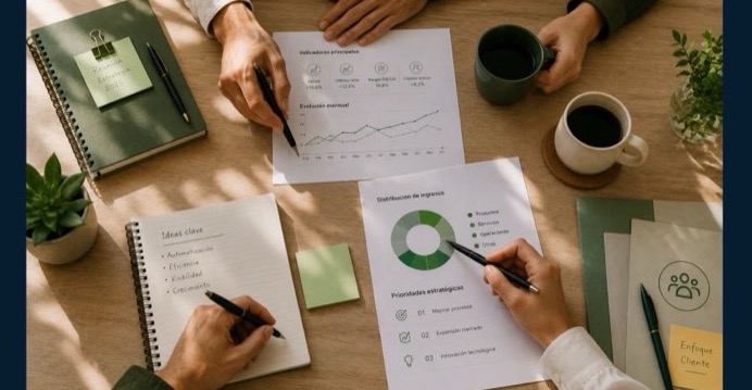 Reunión de trabajo en una empresa